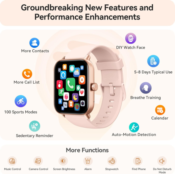 Bluetooth Smartwatch with Built-In Alexa Assistant