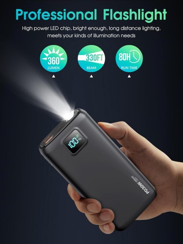 PD30W 40,000mAh Powerbank with Portable Torchlight